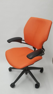 Humanscale Freedom Chair Fully Adjustable Model Orange Leather