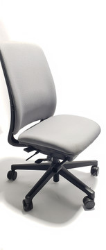 Steelcase Amia Chair Fully Adjustable Model No Arms Dark Gray Fabric