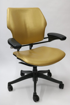 Humanscale Freedom Chair Fully Adjustable Model Gold Leather