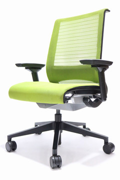 Steelcase Think Chair Lime Green Color Fabric Seat and Mesh Black frame