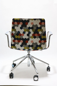 Andreu World Flex Corporate  SO1660 Chairs Collection by Piergiorgio Cazzaniga Dot Colors Fabric 