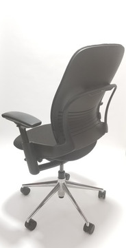 Steelcase Leap Chair V2 Polished Aluminum Base With 4 Way Pivot Armrests