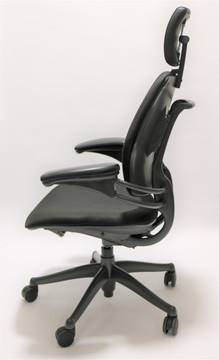 Humanscale Freedom Chair Added Headrest Fully Adjustable Model Black Fabric