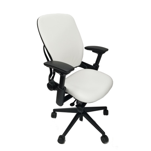 Steelcase, Leap, Chair, V2, White, Leather,