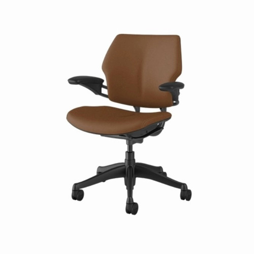 Humanscale Freedom Chair, Dark Brown Leather, Fully Adjustable