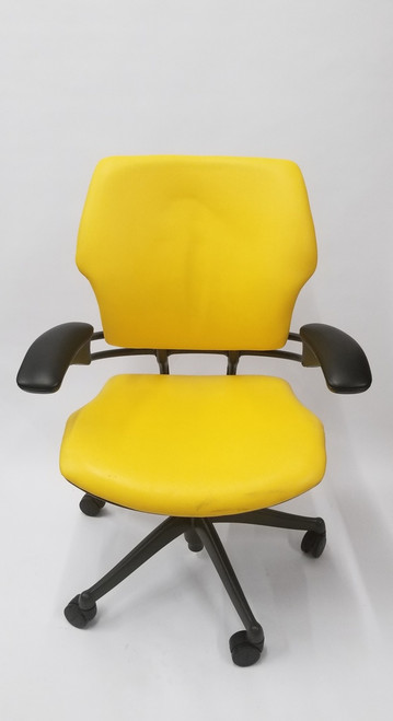 Humanscale Freedom Chair Fully Adjustable Model Yellow Leather