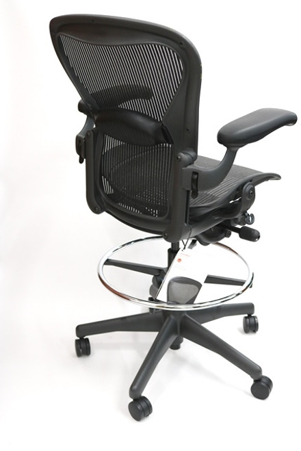 Herman Miller Aeron Stool, Size C, All Features, Fully Adjustable Arms, Tilt Limiter and Seat Angle,