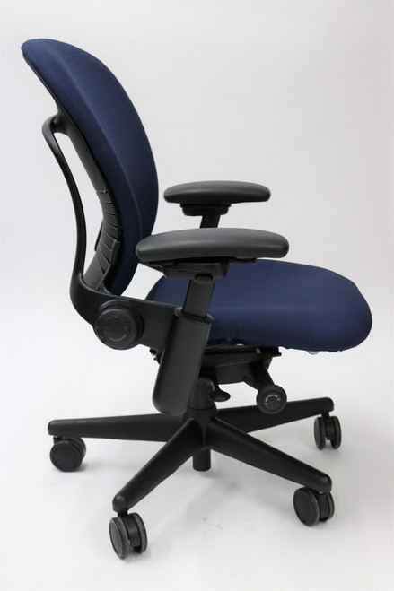 Steelcase, Leap, Chair, Navy, Fabric, + Pivot Arms,