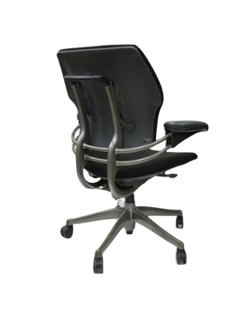 Humanscale Freedom Chair, Black, Titanium, All Features, Adjustable Arms