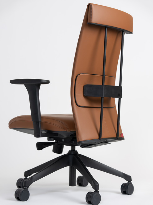 Leef Office Chair by Cavaletti Light Brown Leather  Leef Office Chair by Cavaletti Light Brown Leather