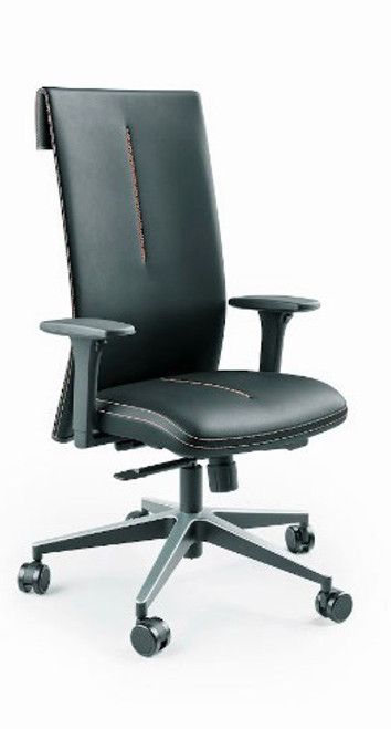 Leef Office Chair by Cavaletti Black Leather