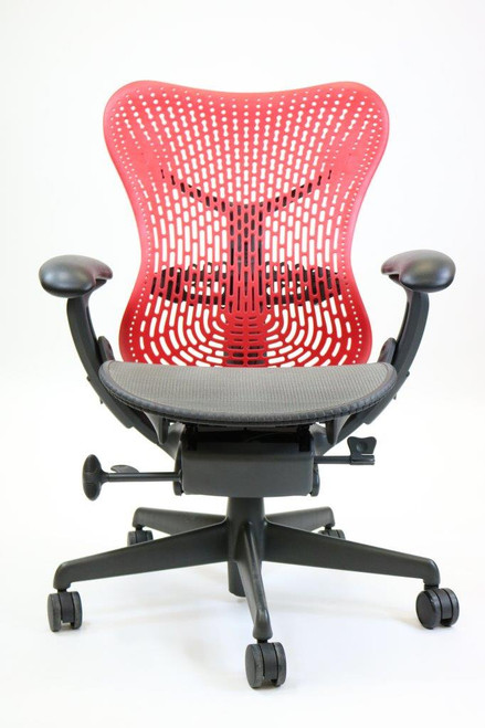 Herman Miller Mirra Chair Fully Featured Red Flex Back