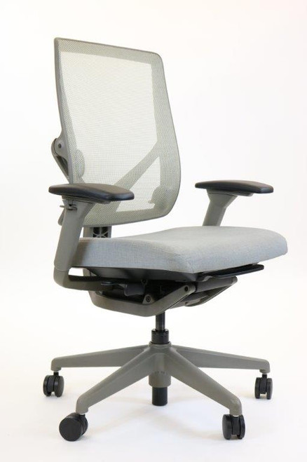 Allsteel Relate Chair, Fully Loaded with Fully Adjustable Arms Gray Mesh