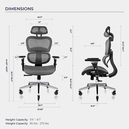 Humanspine Office Chair by ModSavy Brand NEW Platinum