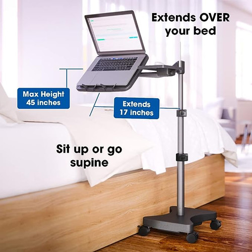 ModSavy Rolling Laptop Workstation Stand Cart Desk for Laptops, Books, Tablets, and Art, Made for Sofa, Bed, Chair, or Standing