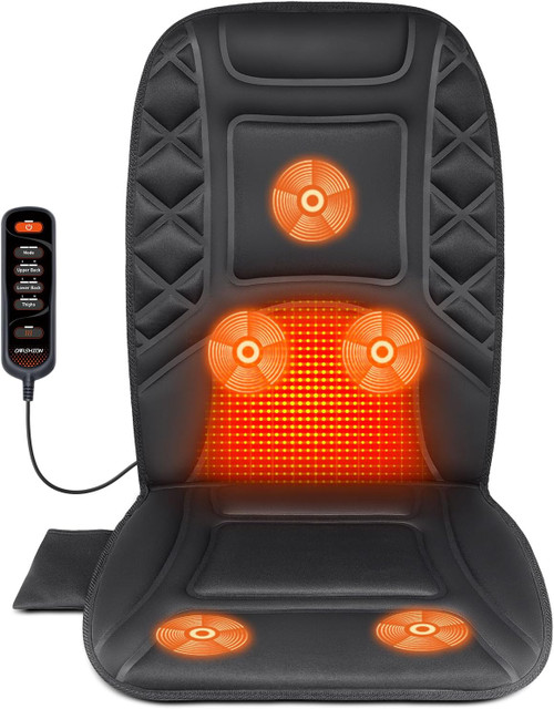 Vibrating Back Massager, Heating Vibration Massage Seat Cushion Electric  Heating Massager Thermal Back Massager for Car
