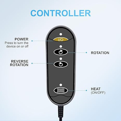 Shiatsu Foot Massager Machine with Heat, 2-in-1 Heated Foot Warmer