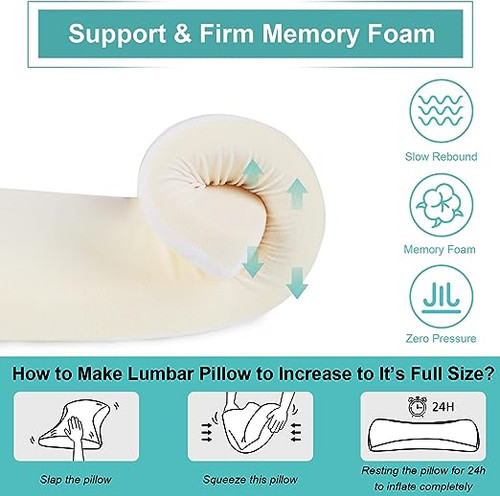 Mkicesky Gel Lumbar Support Sleeping Pillow