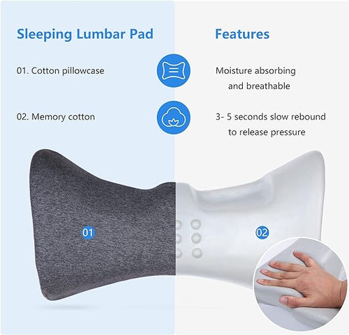 Lumbar Support Pillow for Sleeping