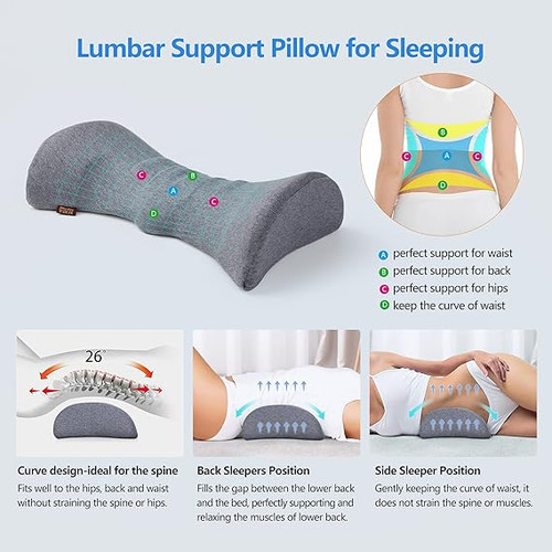 Lumbar Support Pillow for Sleeping