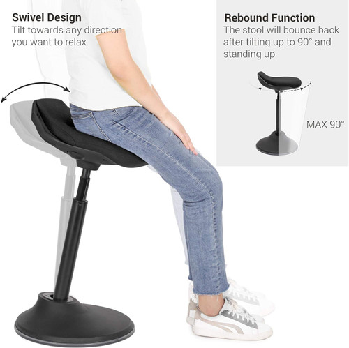 Standing Desk Chair, Adjustable Ergonomic Standing Stool