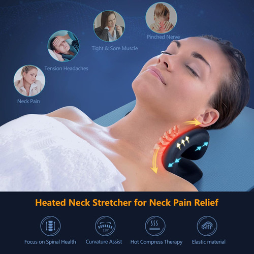 Back Massager Stretcher Support Spine Deck Pain Relief Chiropractic Lu