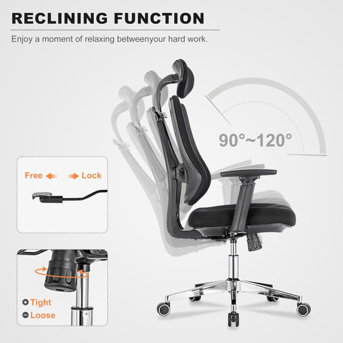 ModSavy Ergonomic Office Chair with Foot Rest, High Back Desk Chair with 3D  Adjustable Backrest, Mesh Computer Chair with 5D Armrest and Breathable