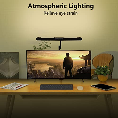 ModSavy Monitor Light Bar with Remote Control, Light Bar with Auto-Dimming  Screen Glare Monitor Desk Lamp for Work and Office 
