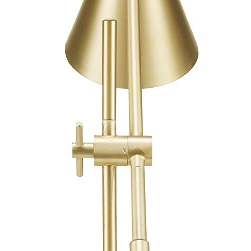 ModSavy 18" Desk Lamp, Matte Brass, Adjustable Height, Balance Arm, Rotary Switch on Shade, Home Décor, Desk Lamps for Home Office, Home Office Accessories, Adjustable Lamp, Modern