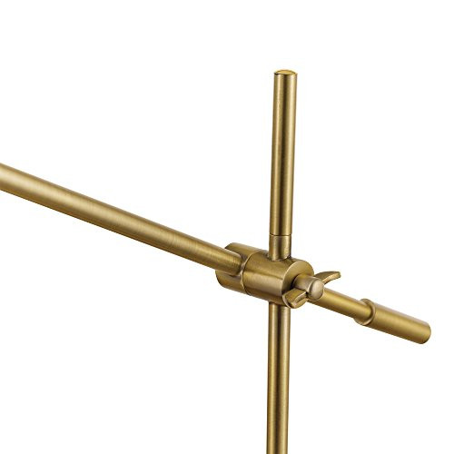 ModSavy Pratt 20" Desk/Table Lamp, Matte Brass Finish, Adjustable Height, Balance Arm, in-Line Rocker On/Off Switch