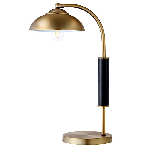 ModSavy Denton 24" Tall Two-Tone Table Lamp with Metal Shade in Brass/Matte Black/Brass, Lamp, Desk Lamp for Home or Office