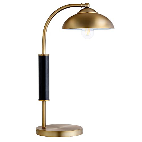 ModSavy Denton 24" Tall Two-Tone Table Lamp with Metal Shade in Brass/Matte Black/Brass, Lamp, Desk Lamp for Home or Office