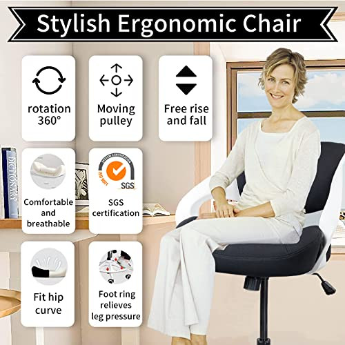 Executive Reclining Computer Desk Chair with Footrest, Headrest and Lu