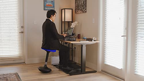 ModSavy STOOL Standing Desk Chair ergonomic tall adjustable height sit stand-up office balance drafting bar swiveling leaning perch perching high swivels 360 computer adults kids active sitting blue