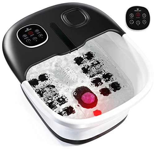 ModSavy Foot Spa with Heat and Massage and Jets Includes A Remote Control A Pumice Stone Collapsible Massager with Bubbles and Vibration