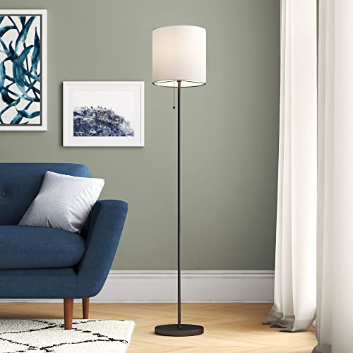 ModSavy Lighting 22424-003 Traditional Floor Lamp, Standing Lamp, Living Room Lamp, LED Bulb Included, 56.5", Black