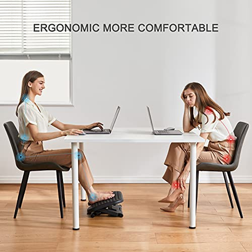HUANUO Footrest Under Desk - Adjustable Foot Rest with Massage Texture and  Roller, Ergonomic Foot Rest with 3 Height Position, 30 Degree Tilt Angle