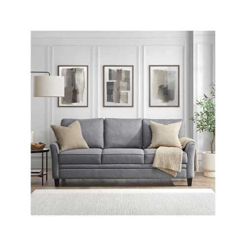 Hillel 3 Seat Classic Modern Sofa Black By ModSavy