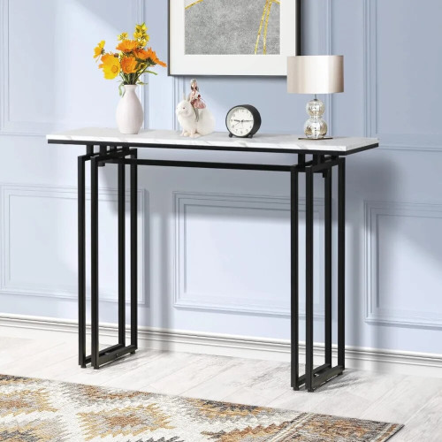 Bachzirosov 43 Inch Console Table Narrow Entryway Table by ModSavy