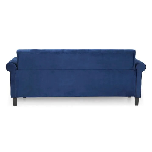 Ki Velvet Sofas Button Tufted Fabric with 3 Seats, Living Room Sofa by ModSavy