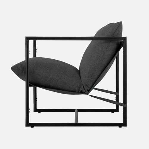 Lafonof Sling Accent Chair Dark Grey by ModSavy 