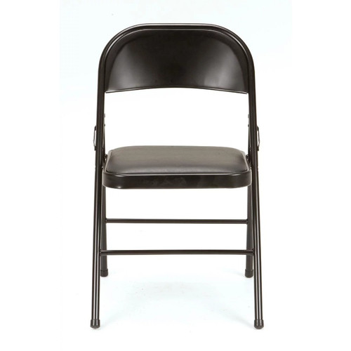 Best Vinyl Folding Chair Set of 4 in Black by ModSavy