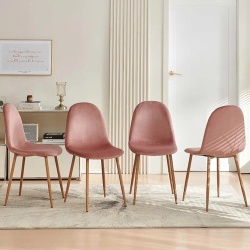 Hosen Velvet Dining Chairs Set of 4 by Modsavy