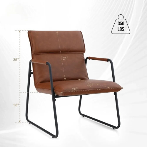 Arret Arm Lounge Chair With Metal Leg by ModSavy