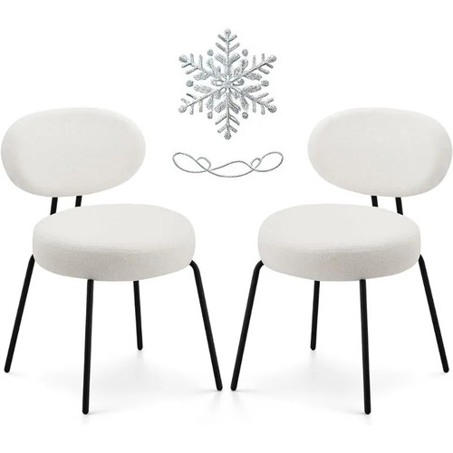 Flexer Modern Fabric Dining Chairs Set of 2 by ModSavy