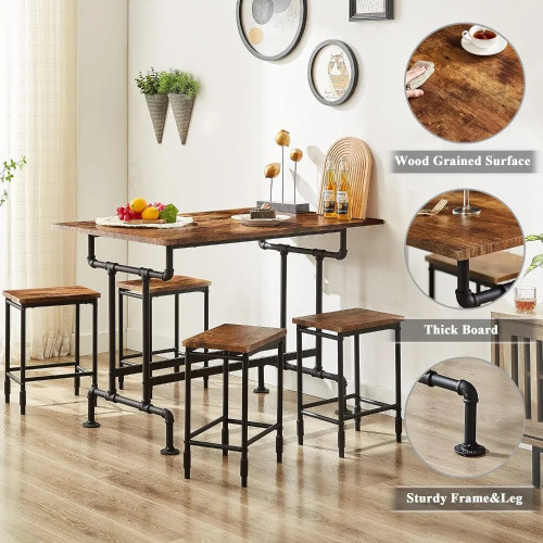 Plush Dining Table Set by ModSavy Dining table and 4 chairs