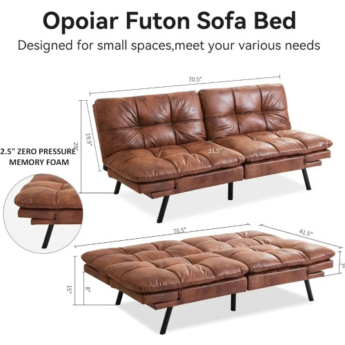 Offeld Convertible Futon Sofa Bed Loveseat, by ModSavy