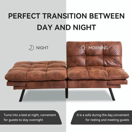 Offeld Convertible Futon Sofa Bed Loveseat, by ModSavy