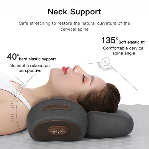 Electric Neck Massager Cervical Pillow Heating Vibration Massage