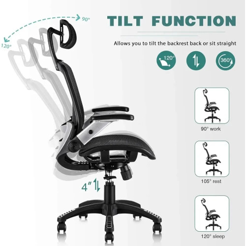 Humanspine Ergonomic  Armchair High Back Executive Chair PU Leather Business Manager’s Office Chair 
